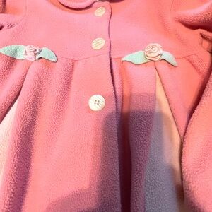 Adorable Pink Kids Cape with Floral Details